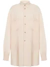 Philosophy Di Lorenzo Serafini Balloon-sleeve Shirt In Neutrals