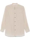 Philosophy Di Lorenzo Serafini Band-collar Shirt In Nude