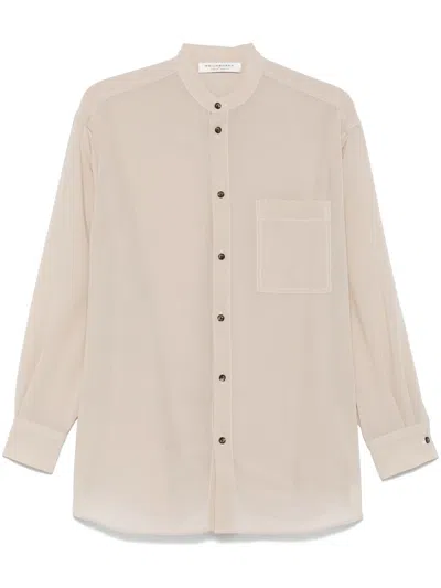 PHILOSOPHY DI LORENZO SERAFINI BAND-COLLAR SHIRT