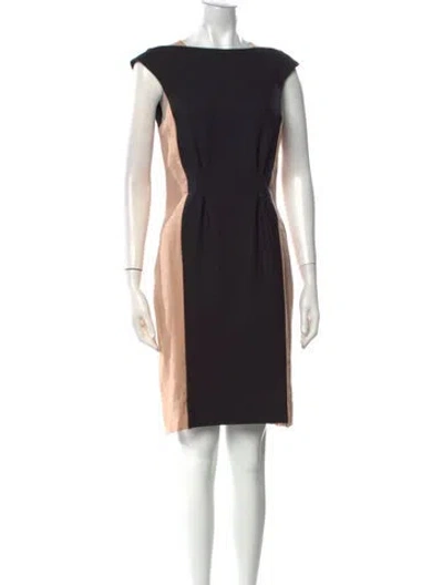 Pre-owned Philosophy Di Lorenzo Serafini Bateau Neckline Knee-length Dress In Multi