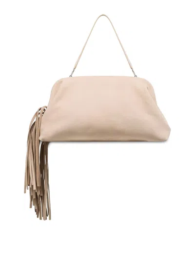Philosophy Di Lorenzo Serafini Beige Calf Leather Shoulder Bag