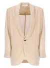 Philosophy Di Lorenzo Serafini Beige Cotton Blend Blazer In Neutral