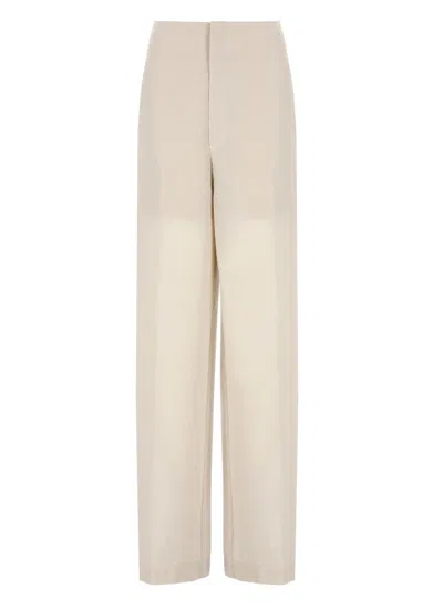 PHILOSOPHY DI LORENZO SERAFINI BEIGE COTTON BLEND PANTS