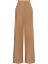Philosophy Di Lorenzo Serafini High-waist Wide-leg Sheer Trousers In Beige