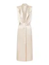 Shop Philosophy Di Lorenzo Serafini Beige Satin Vest With Belt