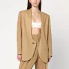 Philosophy Di Lorenzo Serafini Philosophy Beige Wool-blend Jacket In Brown