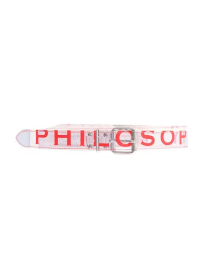 Philosophy Di Lorenzo Serafini 透明logo印花腰带 In Red