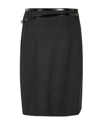 Philosophy Di Lorenzo Serafini Belted Asymmetric Mini Skirt In Black