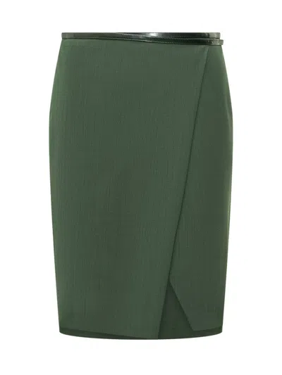 Philosophy Di Lorenzo Serafini Wrap Midi Skirt In Green