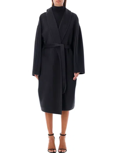 コート PHILOSOPHY DI LORENZO SERAFINI Charcoal wool coat PHILOSOPHY DI LORENZO SERAFINI Belted wool-felt coat | THE