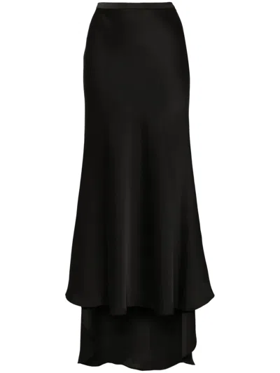Philosophy Di Lorenzo Serafini Bias-cut Maxi Skirt In Black