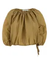 Philosophy Di Lorenzo Serafini Cropped Blouse In Beige