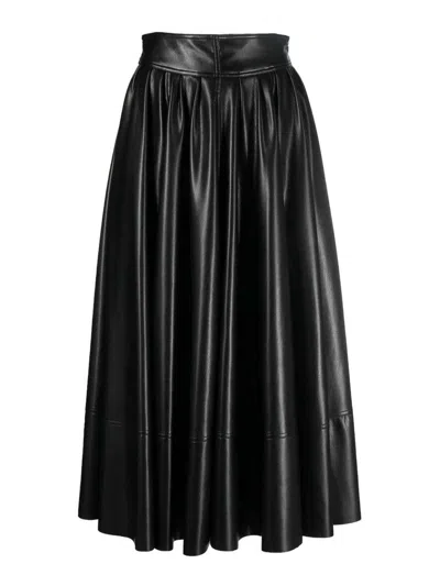 PHILOSOPHY DI LORENZO SERAFINI BLACK COATED SKIRT