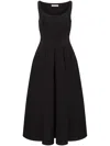 Philosophy Di Lorenzo Serafini Black Cotton-blend Dress In Black
