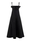 Philosophy Di Lorenzo Serafini Black Dress With Ruffles And Thin Shoulder Straps
