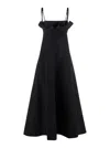 Philosophy Di Lorenzo Serafini Black Dress With Ruffles And Thin Shoulder Straps
