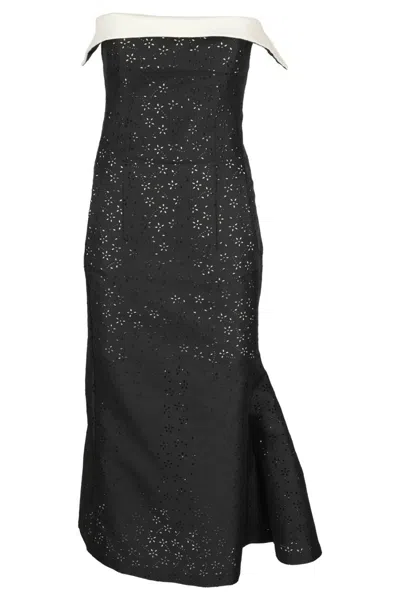 Philosophy Di Lorenzo Serafini Strapless Flared Dress In Black