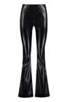 PHILOSOPHY DI LORENZO SERAFINI BLACK FAUX LEATHER TROUSERS FOR WOMEN