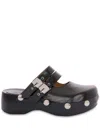 Philosophy Di Lorenzo Serafini Black Leather Mules With Buckles