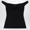 Philosophy Di Lorenzo Serafini Philosophy Nylon Top With Sweetheart Neckline In Black