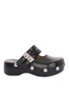 Philosophy Di Lorenzo Serafini Black Leather Mules With Buckles In Black