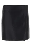 Shop Philosophy Di Lorenzo Serafini Black Satin Mini Skirt