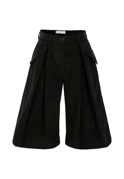 Philosophy Di Lorenzo Serafini Kids' Black Shorts For Girl With Logo