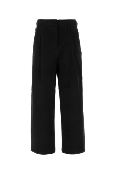 Philosophy Di Lorenzo Serafini Black Stretch Cotton Wide-leg Pant In Grey