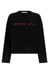 Philosophy Di Lorenzo Serafini Black Sweatshirt With Red Writing In Casual And Versatile Style. In Black
