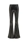 Philosophy Di Lorenzo Serafini Black Faux Leather Trousers For Women In 0555