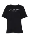 Philosophy Di Lorenzo Serafini Black T-shirt With Logo In Black