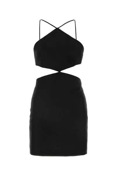 Philosophy Di Lorenzo Serafini Black Viscose Blend Mini Dress In 0555