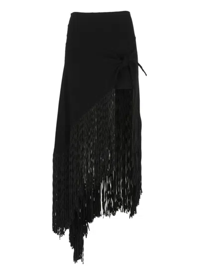 PHILOSOPHY DI LORENZO SERAFINI PHILOSOPHY DI LORENZO SERAFINI BLACK VISCOSE SKIRT
