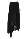Philosophy Di Lorenzo Serafini Elastic Fringed Maxi Skirt