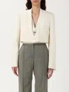Philosophy Di Lorenzo Serafini Cropped V-neck Blazer In アイボリー