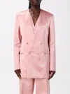 Philosophy Di Lorenzo Serafini Giacca Doppiopetto In Duchesse Rosa In Pink