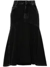 Philosophy Di Lorenzo Serafini Logo-embroidered Midi Skirt In Schwarz