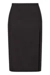 Philosophy Di Lorenzo Serafini Wool Blend Skirt Knee-length Slit In Grey