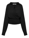 Philosophy Di Lorenzo Serafini Philosophy Di Lorenzo Serafin Draped Poplin Shirt In Negro
