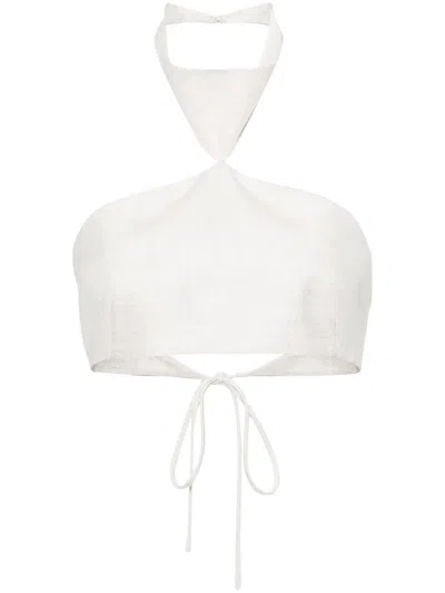 Philosophy Di Lorenzo Serafini Blub Halterneck Crop Top In 中性色