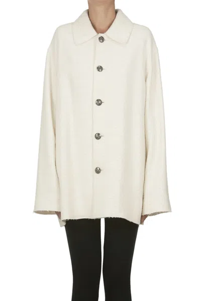 Philosophy Di Lorenzo Serafini Bouclè Coat In Neutral