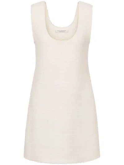 Philosophy Di Lorenzo Serafini Bouclé Dress In 中性色