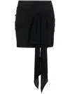 Philosophy Di Lorenzo Serafini Black Virgin Wool-cashmere Blend Miniskirt In Schwarz