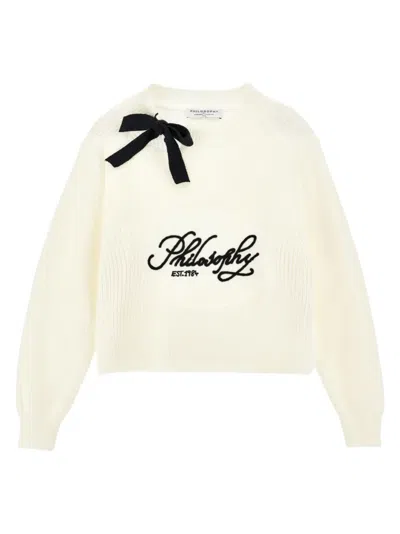 Philosophy Di Lorenzo Serafini Kids' Bow-detail Jumper In White