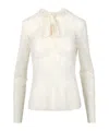 Philosophy Di Lorenzo Serafini Bow Knot Embroidered Blouse In White