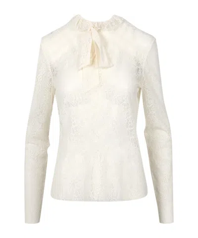 Philosophy Di Lorenzo Serafini Bow Knot Embroidered Blouse In White