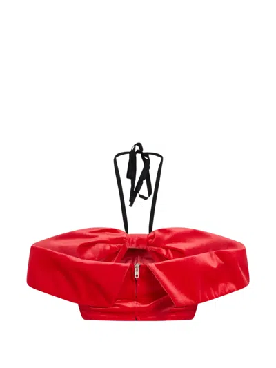 Philosophy Di Lorenzo Serafini Bow-detail Halterneck Top In Red