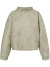 Philosophy Di Lorenzo Serafini Boxy Cropped Sweatshirt In Neutrals