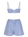 Philosophy Di Lorenzo Serafini Two-piece Set Of Striped Shorts And Underwear In Blue