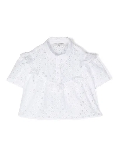 Philosophy Di Lorenzo Serafini Babies' Broderie-anglaise Blouse In White